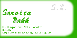 sarolta makk business card